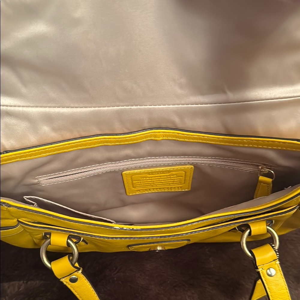 Yellow Leather Handbag - Picture 3 of 5